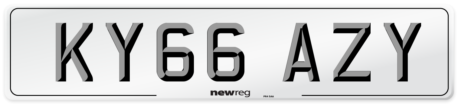 KY66 AZY Number Plate from New Reg